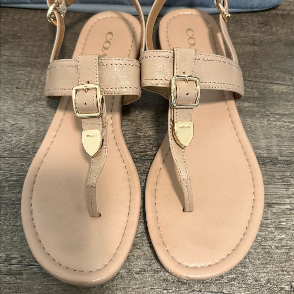 Coach Women's Cassidy Sandals in Beige size 7 1/2